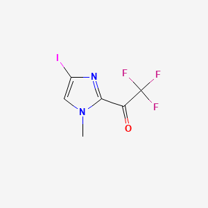 molecular formula C6H4F3IN2O B13471866 2,2,2-trifluoro-1-(4-iodo-1-methyl-1H-imidazol-2-yl)ethan-1-one 