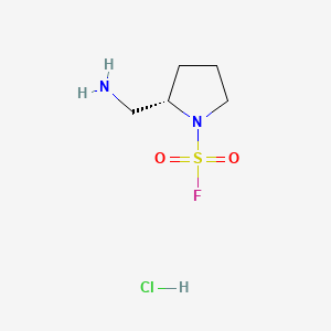 molecular formula C5H12ClFN2O2S B13471869 (2S)-2-(aminomethyl)pyrrolidine-1-sulfonyl fluoride hydrochloride 