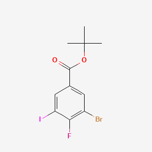 molecular formula C11H11BrFIO2 B13471929 Tert-butyl 3-bromo-4-fluoro-5-iodobenzoate CAS No. 2913241-56-0