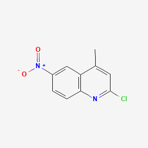 molecular formula C10H7ClN2O2 B1347195 2-Chloro-4-methyl-6-nitroquinoline CAS No. 54965-59-2