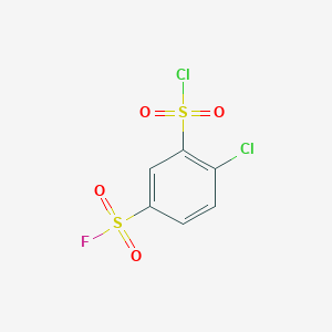 molecular formula C6H3Cl2FO4S2 B1347199 2-Chloro-5-fluorosulfonylbenzenesulfonyl chloride CAS No. 79005-54-2