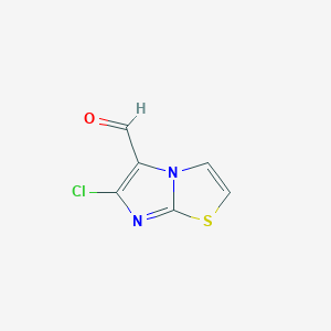 molecular formula C6H3ClN2OS B1347200 6-氯咪唑并[2,1-b][1,3]噻唑-5-甲醛 CAS No. 23576-84-3