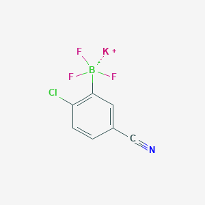 molecular formula C7H3BClF3KN B13472003 Potassium (2-chloro-5-cyanophenyl)trifluoroborate 