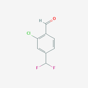 molecular formula C8H5ClF2O B13472011 2-Chloro-4-(difluoromethyl)benzaldehyde 