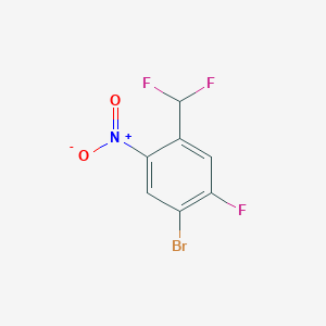 molecular formula C7H3BrF3NO2 B13472021 1-Bromo-4-(difluoromethyl)-2-fluoro-5-nitrobenzene 