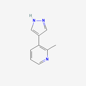 molecular formula C9H9N3 B13472030 2-methyl-3-(1H-pyrazol-4-yl)pyridine 