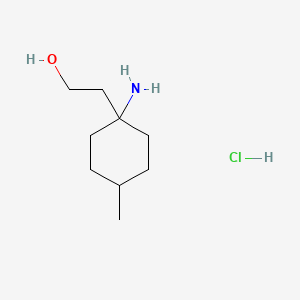 molecular formula C9H20ClNO B13472047 2-(1-Amino-4-methylcyclohexyl)ethan-1-ol hydrochloride 