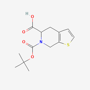 molecular formula C13H17NO4S B13472065 6-[(tert-butoxy)carbonyl]-4H,5H,6H,7H-thieno[2,3-c]pyridine-5-carboxylic acid 