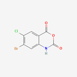 molecular formula C8H3BrClNO3 B13472070 7-bromo-6-chloro-2,4-dihydro-1H-3,1-benzoxazine-2,4-dione 