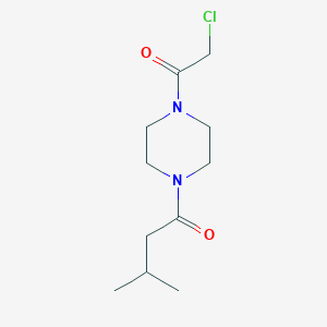 molecular formula C11H19ClN2O2 B13472074 1-[4-(2-Chloroacetyl)piperazin-1-yl]-3-methylbutan-1-one 