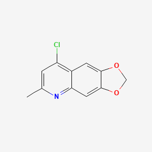 molecular formula C11H8ClNO2 B1347208 8-Chloro-6-methyl-[1,3]dioxolo[4,5-g]quinoline CAS No. 50593-65-2