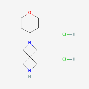molecular formula C10H20Cl2N2O B13472086 2-(Oxan-4-yl)-2,6-diazaspiro[3.3]heptane dihydrochloride 