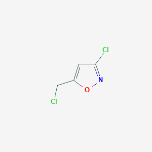 molecular formula C4H3Cl2NO B13472119 3-Chloro-5-(chloromethyl)-1,2-oxazole 