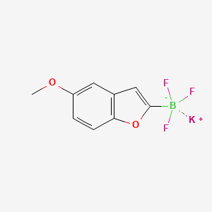 molecular formula C9H7BF3KO2 B13472129 Potassium trifluoro(5-methoxybenzofuran-2-yl)borate 