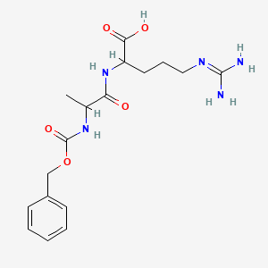 molecular formula C17H25N5O5 B1347214 5-(Diaminomethylideneamino)-2-[2-(phenylmethoxycarbonylamino)propanoylamino]pentanoic acid CAS No. 50465-91-3