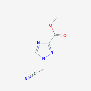 molecular formula C6H6N4O2 B1347215 methyl 1-(cyanomethyl)-1H-1,2,4-triazole-3-carboxylate CAS No. 64074-25-5