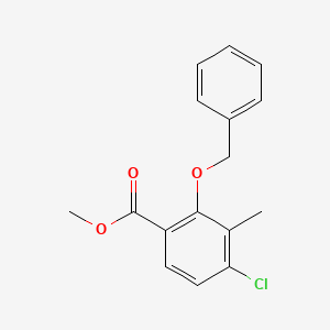 molecular formula C16H15ClO3 B13472150 Methyl 2-(benzyloxy)-4-chloro-3-methylbenzoate 