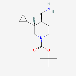 molecular formula C14H26N2O2 B13472153 tert-butyl (3R,4R)-4-(aminomethyl)-3-cyclopropylpiperidine-1-carboxylate 