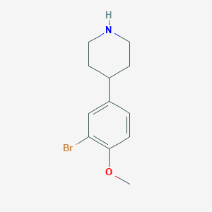 molecular formula C12H16BrNO B13472215 4-(3-Bromo-4-methoxyphenyl)piperidine 