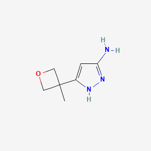 molecular formula C7H11N3O B13472232 5-(3-Methyloxetan-3-YL)-1H-pyrazol-3-amine 