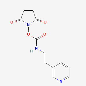 molecular formula C12H13N3O4 B13472251 2,5-dioxopyrrolidin-1-yl N-[2-(pyridin-3-yl)ethyl]carbamate 