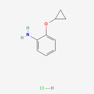molecular formula C9H12ClNO B13472283 2-Cyclopropoxyaniline hydrochloride 