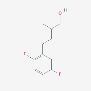 molecular formula C11H14F2O B13472297 4-(2,5-Difluorophenyl)-2-methylbutan-1-ol 