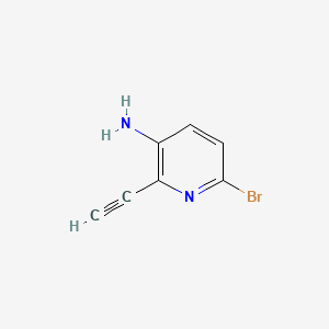 molecular formula C7H5BrN2 B13472301 6-Bromo-2-ethynylpyridin-3-amine 