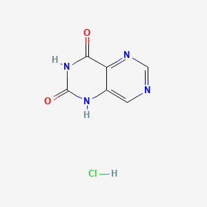 molecular formula C6H5ClN4O2 B13472306 [1,3]Diazino[5,4-d]pyrimidine-2,4-diol hydrochloride 