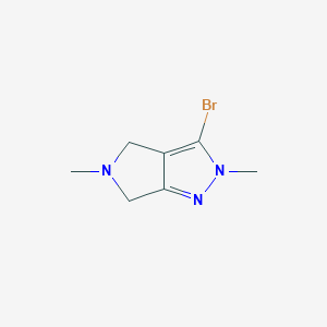 molecular formula C7H10BrN3 B13472320 3-bromo-2,5-dimethyl-2H,4H,5H,6H-pyrrolo[3,4-c]pyrazole 
