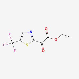 molecular formula C8H6F3NO3S B13472323 Ethyl 2-oxo-2-[5-(trifluoromethyl)-1,3-thiazol-2-yl]acetate 