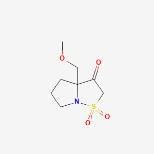 molecular formula C8H13NO4S B13472333 3a-(Methoxymethyl)-hexahydro-1lambda6-pyrrolo[1,2-b][1,2]thiazole-1,1,3-trione 