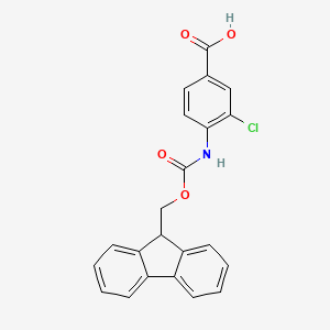 molecular formula C22H16ClNO4 B13472349 4-((((9h-Fluoren-9-yl)methoxy)carbonyl)amino)-3-chlorobenzoic acid 