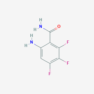 molecular formula C7H5F3N2O B13472358 6-Amino-2,3,4-trifluorobenzamide 