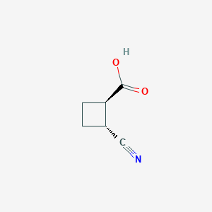 molecular formula C6H7NO2 B13472359 rac-(1R,2R)-2-cyanocyclobutane-1-carboxylic acid CAS No. 1903425-85-3