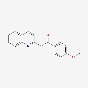 molecular formula C18H15NO2 B1347236 1-(4-Methoxyphenyl)-2-quinolin-2-ylethanone CAS No. 7469-86-5