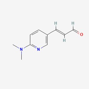 molecular formula C10H12N2O B13472360 3-[6-(Dimethylamino)pyridin-3-yl]prop-2-enal 