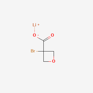 molecular formula C4H4BrLiO3 B13472369 Lithium(1+) 3-bromooxetane-3-carboxylate 