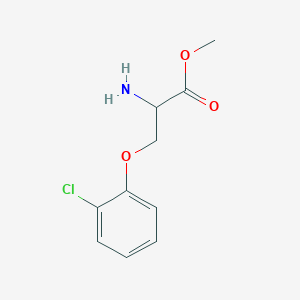 molecular formula C10H12ClNO3 B13472388 methyl O-(2-chlorophenyl)serinate 
