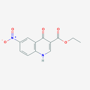 molecular formula C12H10N2O5 B1347241 Ethyl 4-hydroxy-6-nitroquinoline-3-carboxylate CAS No. 103514-53-0