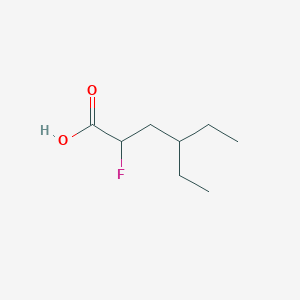 molecular formula C8H15FO2 B13472416 4-Ethyl-2-fluorohexanoic acid 
