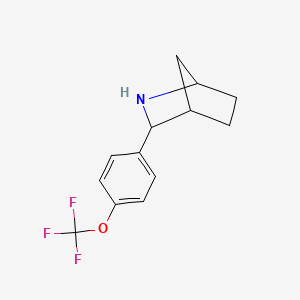 molecular formula C13H14F3NO B13472444 3-[4-(Trifluoromethoxy)phenyl]-2-azabicyclo[2.2.1]heptane 