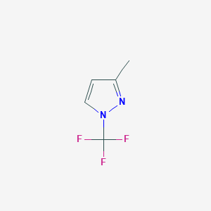 molecular formula C5H5F3N2 B13472470 3-methyl-1-(trifluoromethyl)-1H-pyrazole 