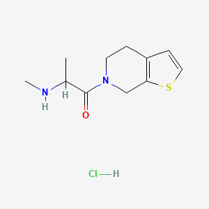 molecular formula C11H17ClN2OS B13472477 2-(methylamino)-1-{4H,5H,6H,7H-thieno[2,3-c]pyridin-6-yl}propan-1-one hydrochloride 