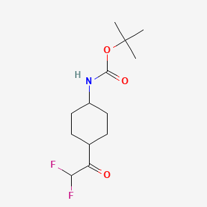 molecular formula C13H21F2NO3 B13472494 tert-Butyl (4-(2,2-difluoroacetyl)cyclohexyl)carbamate 