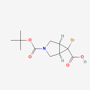 molecular formula C11H16BrNO4 B13472495 (1R,5S,6R)-6-bromo-3-[(tert-butoxy)carbonyl]-3-azabicyclo[3.1.0]hexane-6-carboxylic acid 