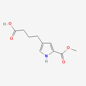 molecular formula C10H13NO4 B13472516 4-[5-(methoxycarbonyl)-1H-pyrrol-3-yl]butanoic acid 