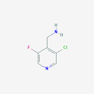 molecular formula C6H6ClFN2 B13472520 (3-Chloro-5-fluoropyridin-4-YL)methanamine 