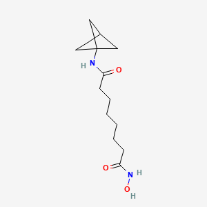 molecular formula C13H22N2O3 B13472534 N'-{bicyclo[1.1.1]pentan-1-yl}-N-hydroxyoctanediamide 