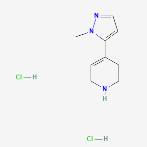 molecular formula C9H15Cl2N3 B13472558 4-(1-methyl-1H-pyrazol-5-yl)-1,2,3,6-tetrahydropyridine dihydrochloride 